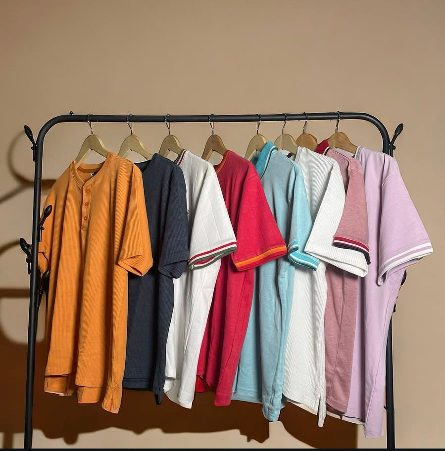 Oversized Round Neck Rib Tshirt