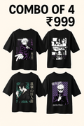 OVERSIZED ANIME TSHIRT ( PACK OF 4)