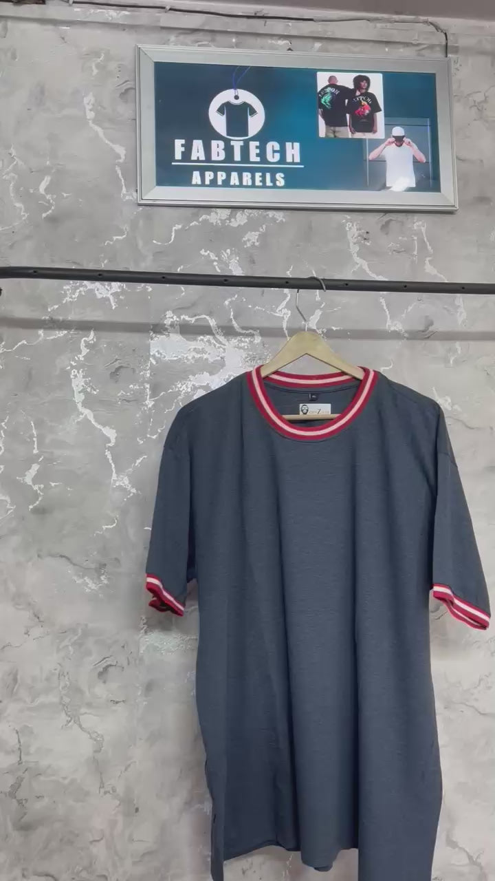 Oversized Round Neck Rib Tshirt