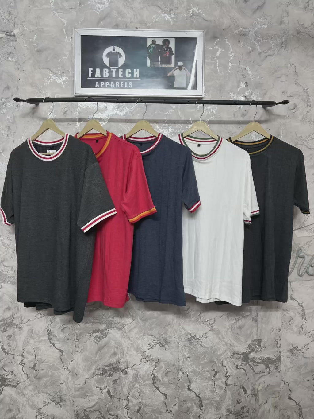 Oversized Round Neck Rib Tshirt